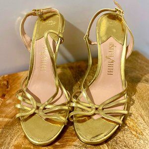 Palter DeLiso Gold Sandals